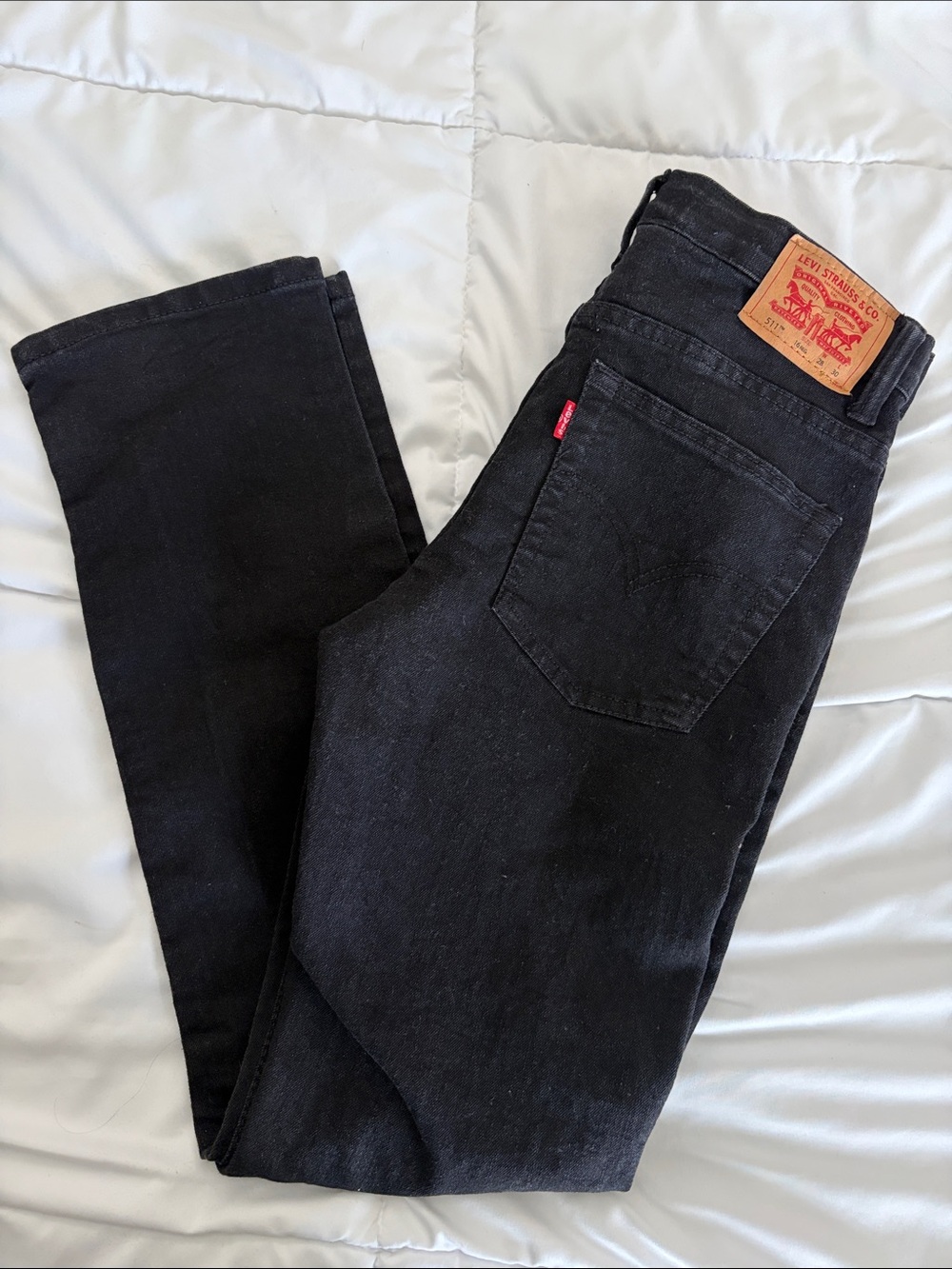 Levi's Kids Black Slim Straight Jeans